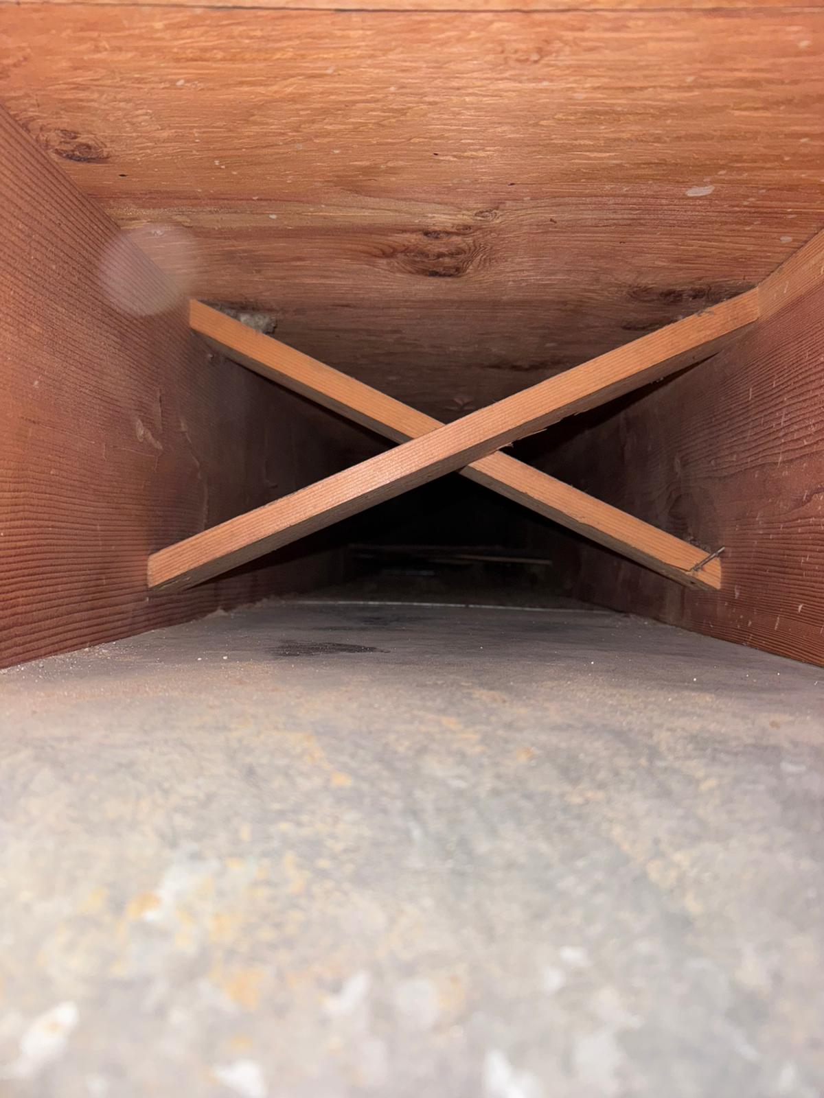 Clean air duct after professional cleaning